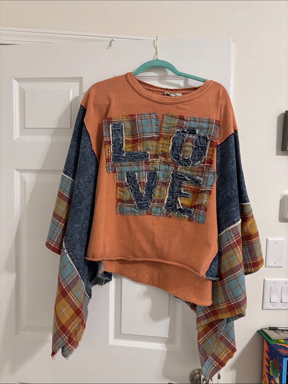 Orange "Love" Long sleeve Top by Blue Velvet